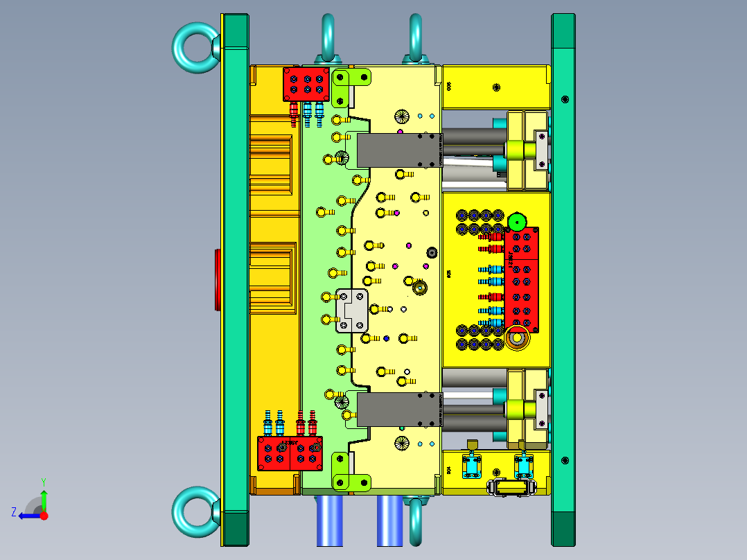 理想汽车内侧门板装饰盖1+1塑胶模具右视图