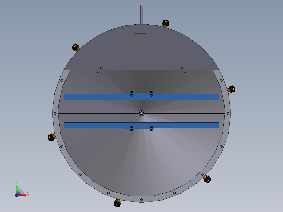 压力容积、反应器 1,8 立方米前视图