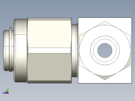 B3004455-SS-8TF-LE不锈钢T型颗粒过滤器，1_2英寸Swagelok管接头，无滤芯右视缩略图