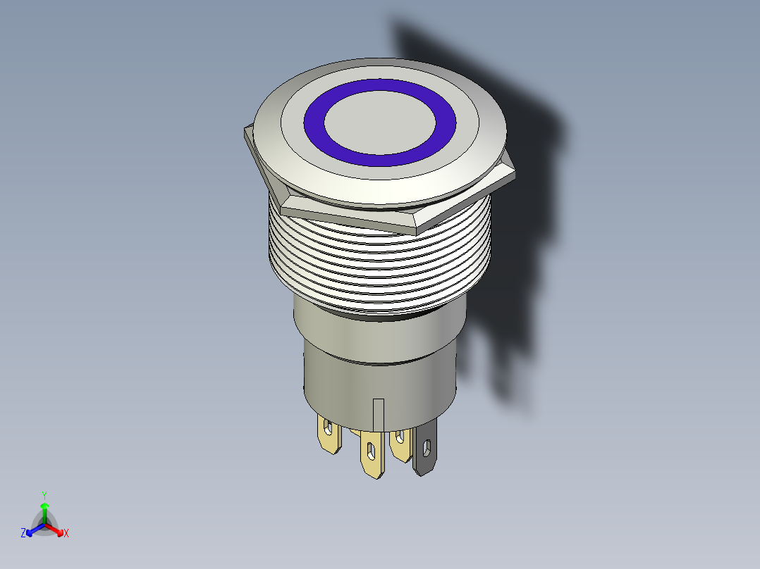 vandalism-push-button-vandalismustaster-rgb-22mm-11主视图