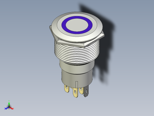 vandalism-push-button-vandalismustaster-rgb-22mm-11正等轴测缩略图