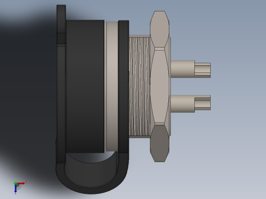 航空连接器GX16 M16防水对接背螺母公母插头插座2针&amp; 3针&amp; 4针俯视缩略图