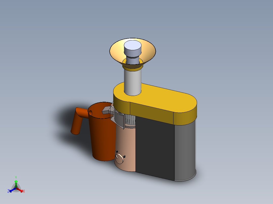 榨汁机2-12正等轴测图