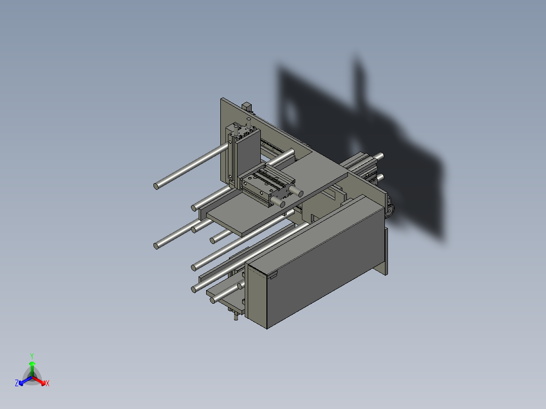 三合一升降总成5正等轴测图
