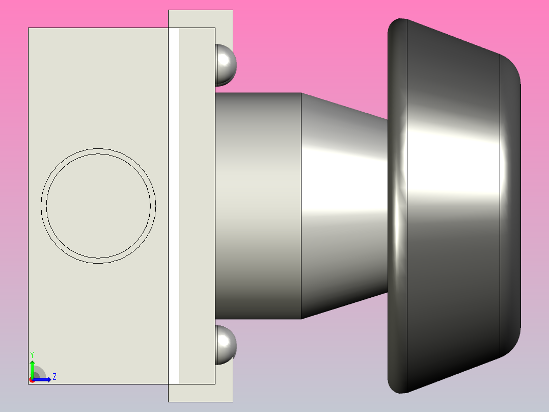 焊接手动隔膜阀Ф32左视图