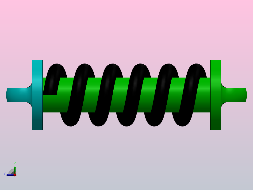 冲击和弹簧右视图