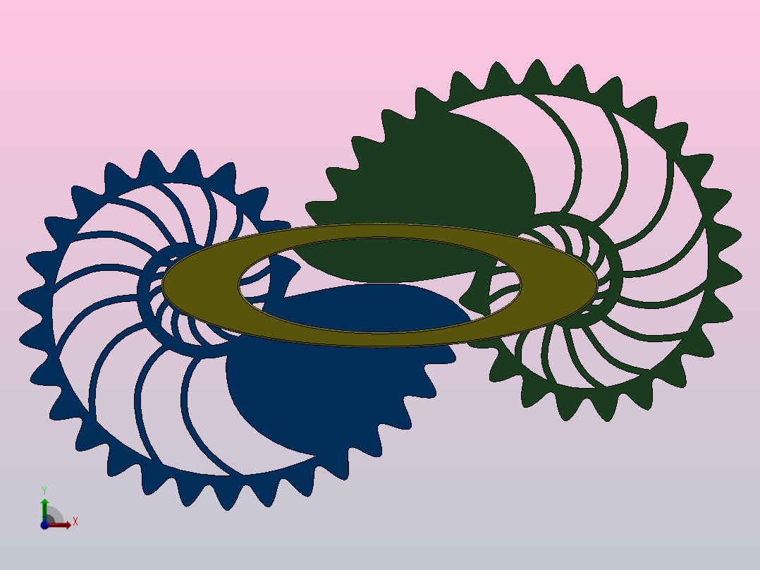 鹦鹉螺齿轮前视图