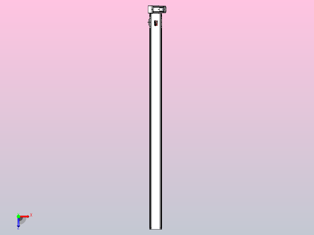 皮带直线轴半封闭可选导轨TPA-HNB-110D-90-L1700-RU-Y-P40-N3俯视图