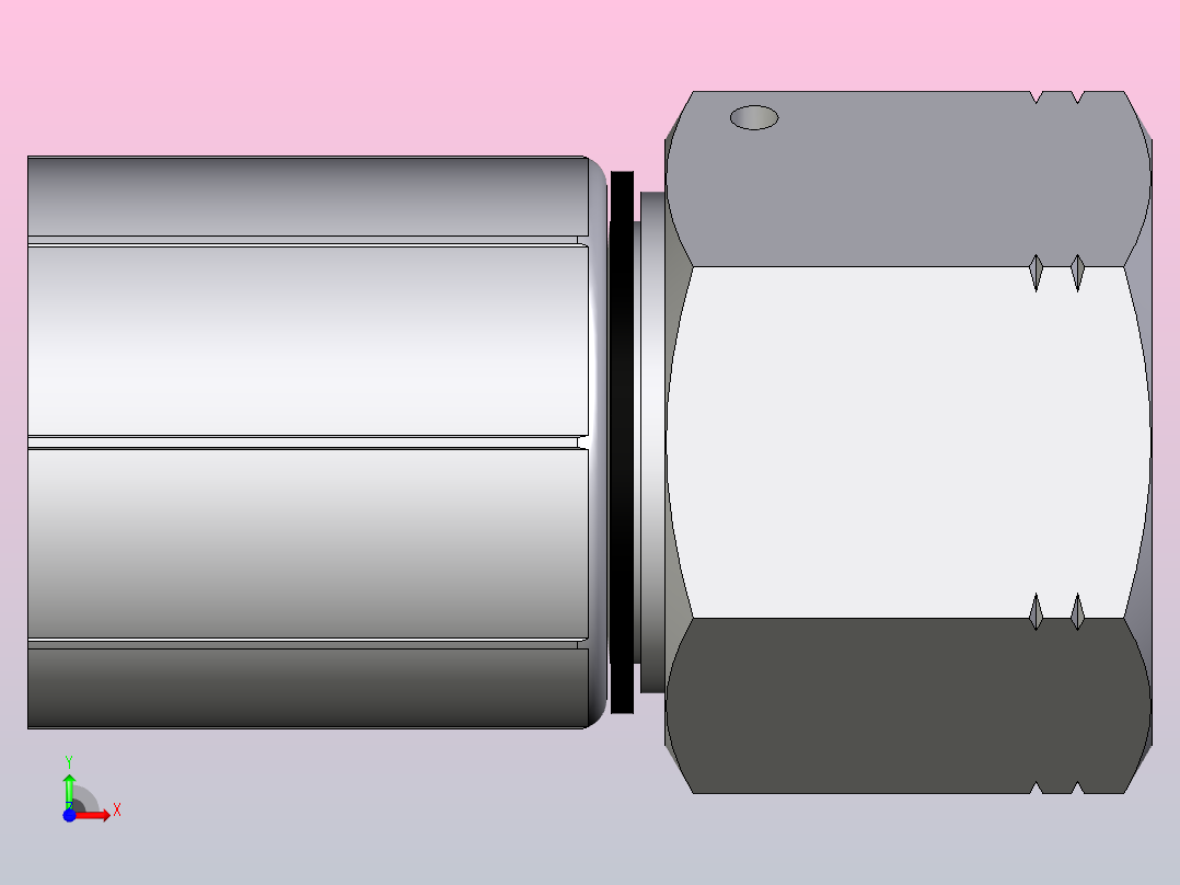 标准液压接头1EA46-16-16前视图