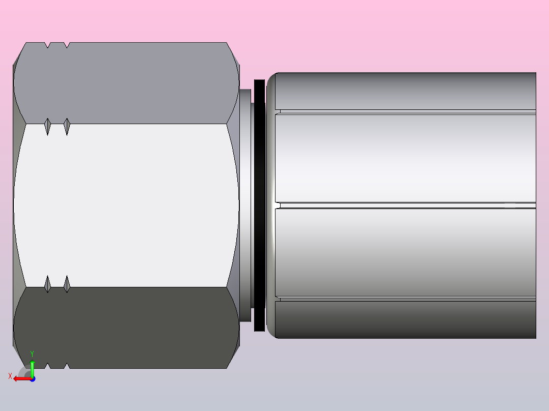 标准液压接头1EA46-16-16后视图