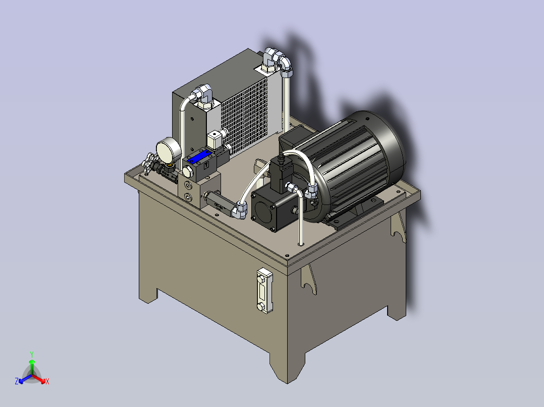 1.5KW-01-1W-VP20液压站主视图