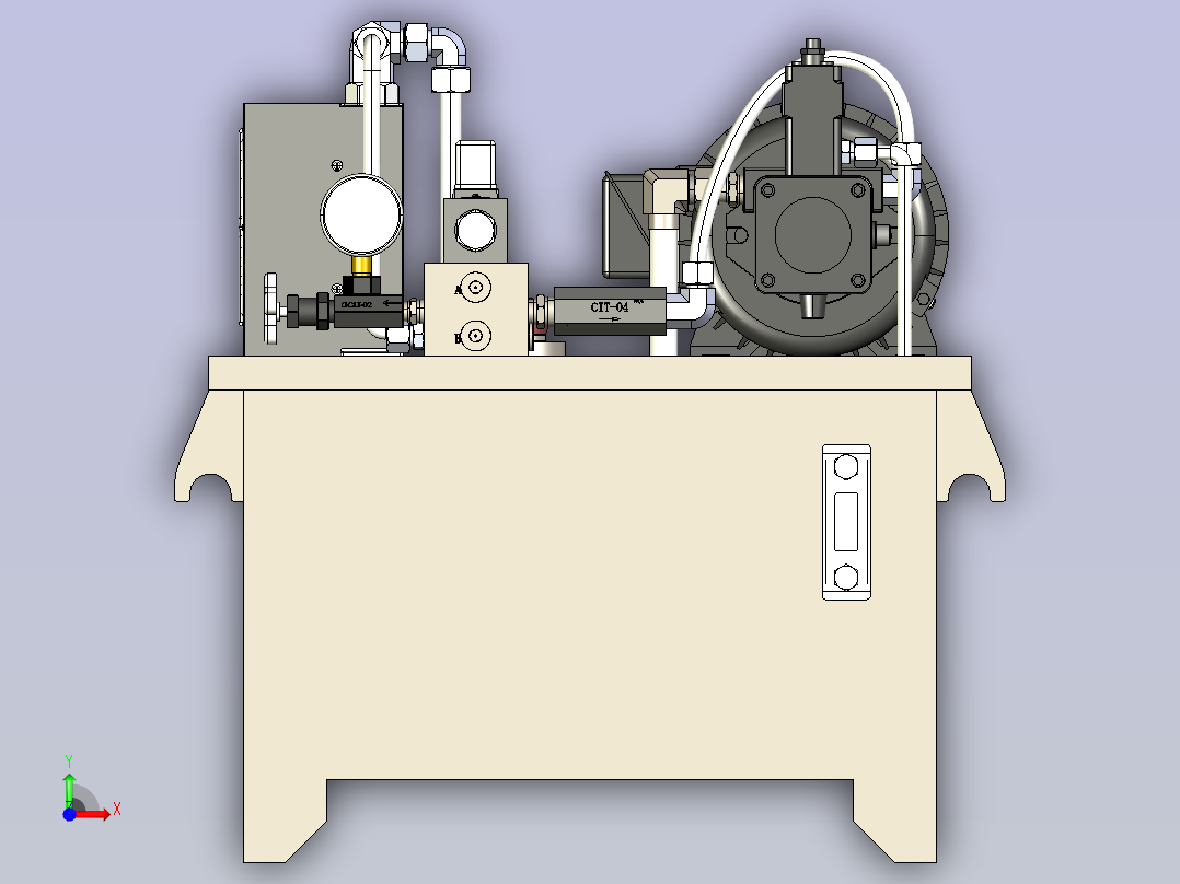 1.5KW-01-1W-VP20液压站前视图