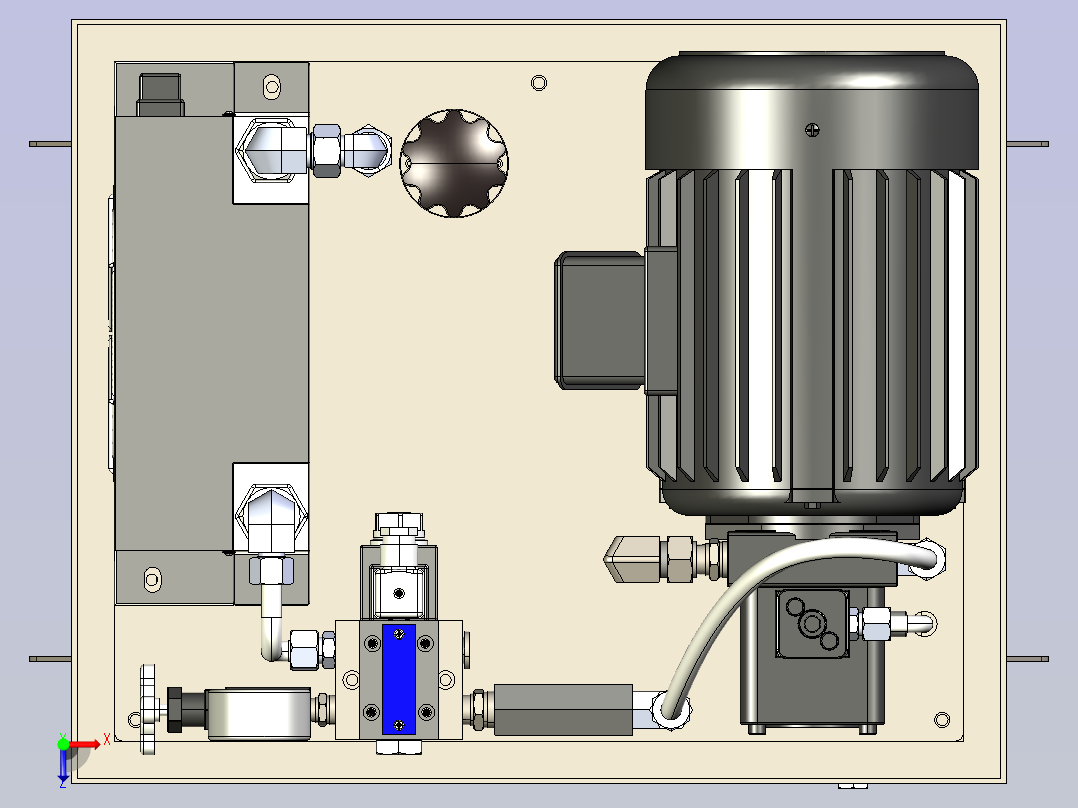 1.5KW-01-1W-VP20液压站俯视图