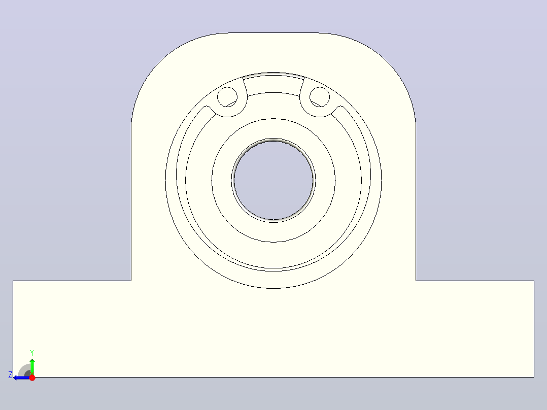 BZJ01-608ZZ-h20单轴承T型带座轴承右视图