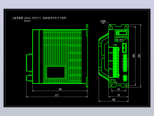 JSCC精研三轴变频器CAD BDA444