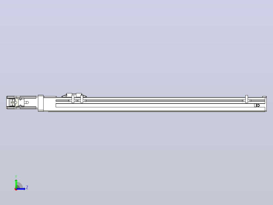 无尘螺杆滑台KCH5M-500-BC-100W-C4左视图