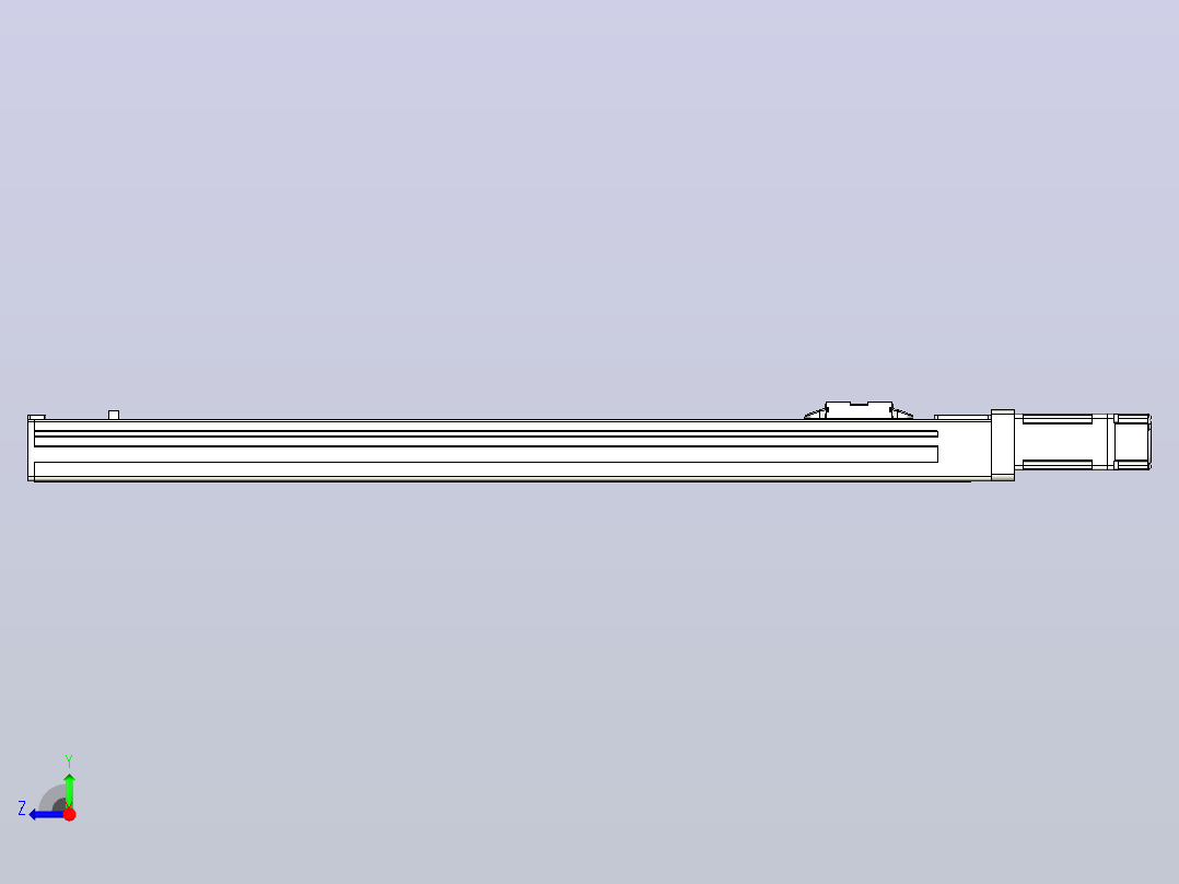 无尘螺杆滑台KCH5M-500-BC-100W-C4右视图