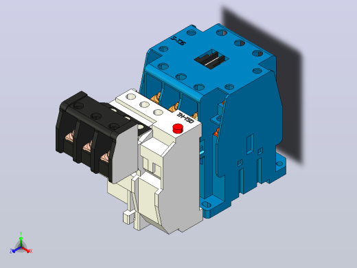 接触器S-T35 +热继电器TH-T50三菱电机正等轴测缩略图