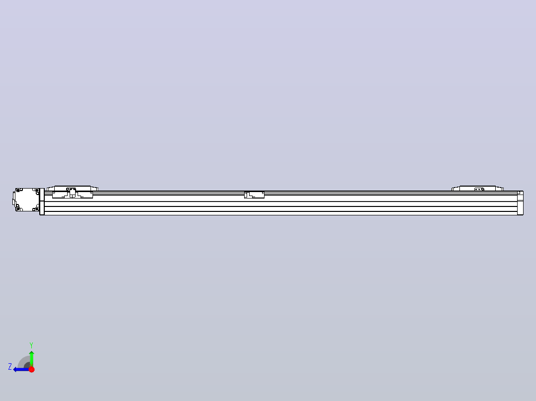 皮带直线轴双滑块型TPA-GCBS-80-P60-L450-DL-M20-N3右视图
