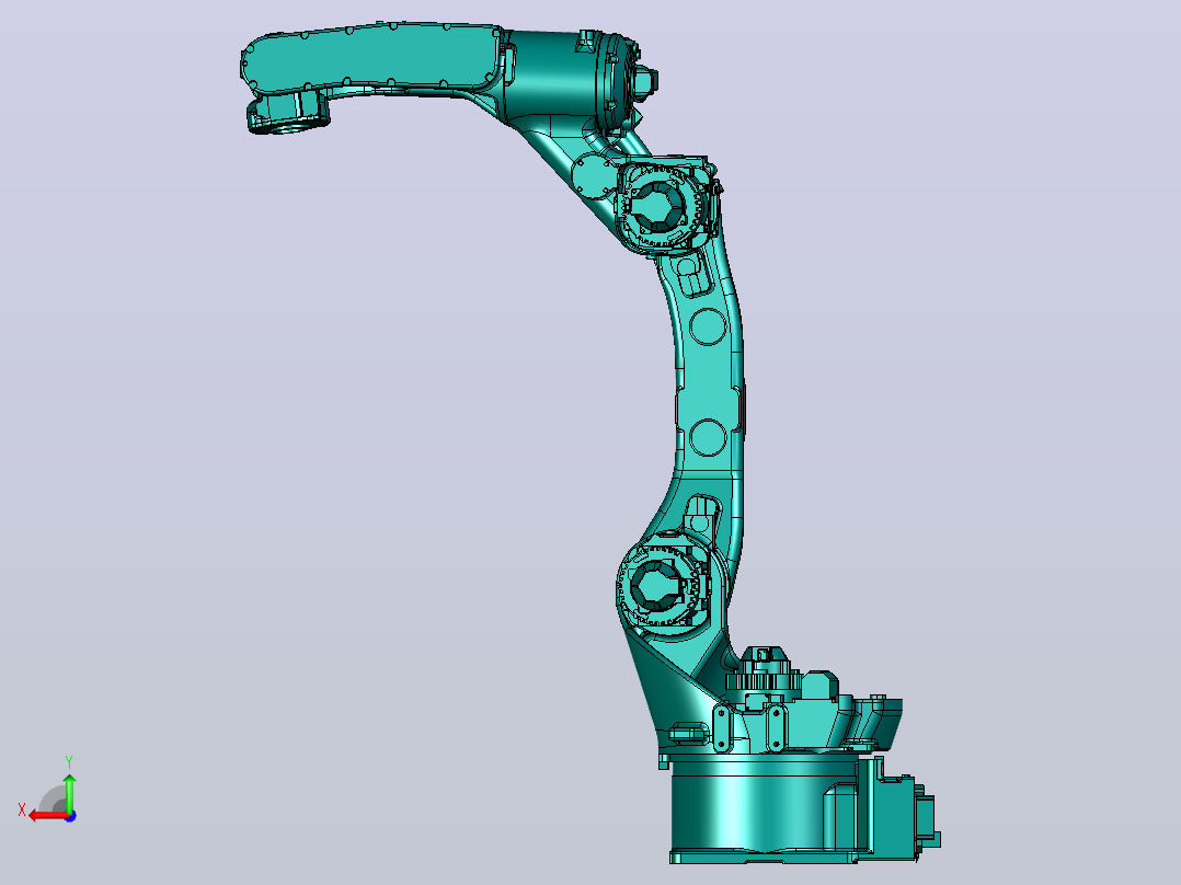 YASKAWA MOTOMAN GP12三维模型图纸后视图