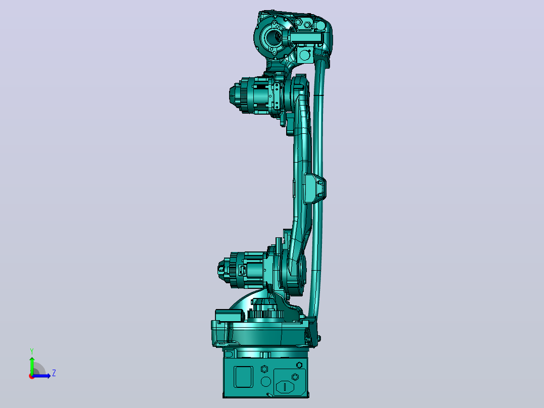 YASKAWA MOTOMAN GP12三维模型图纸左视图