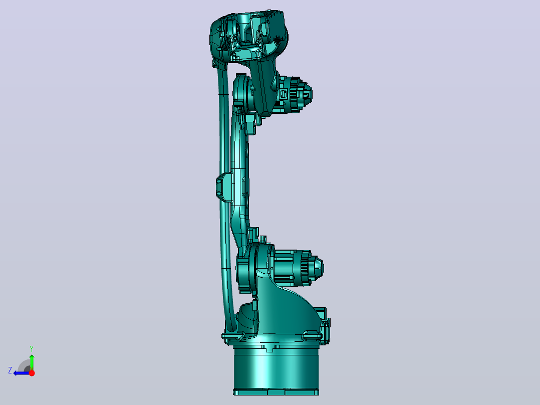 YASKAWA MOTOMAN GP12三维模型图纸右视图