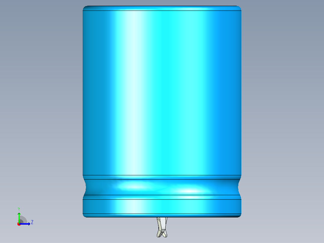 30 x40蓝色BLUE1底片电解电容器左视图