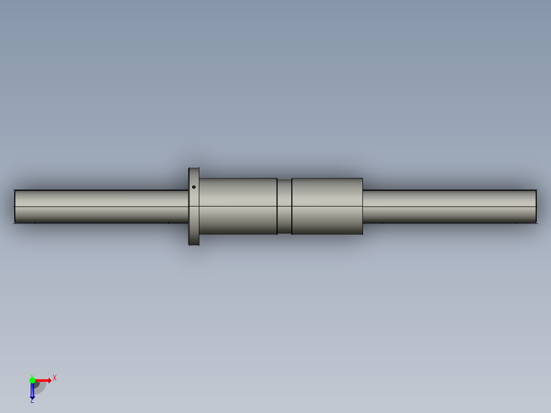 DKFZD6320-6滚珠丝杆3D模型俯视图