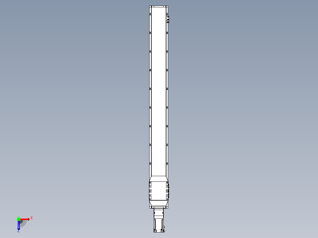 滚珠丝杠直线轴内置导轨TPA-GCR-150-2010C-L1350-M-M75-N3俯视图