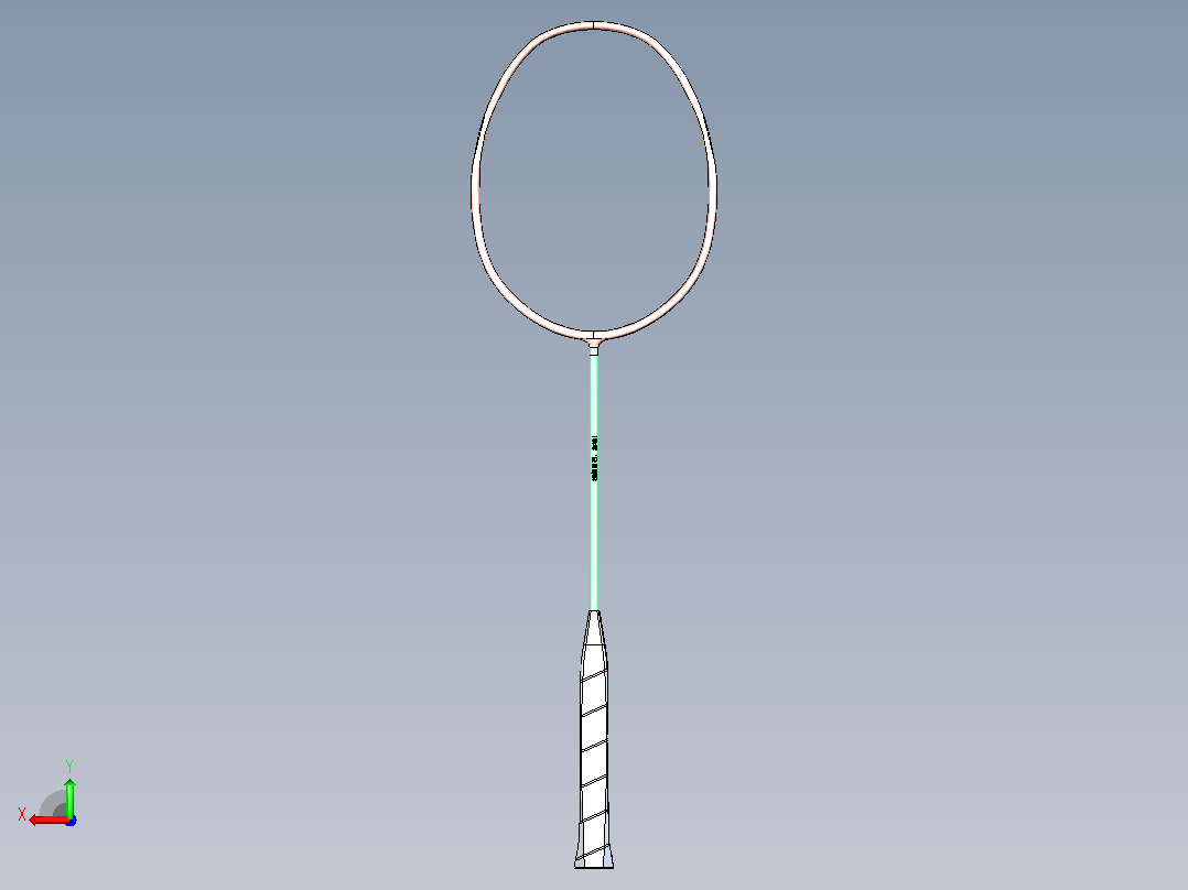 羽毛球拍后视图