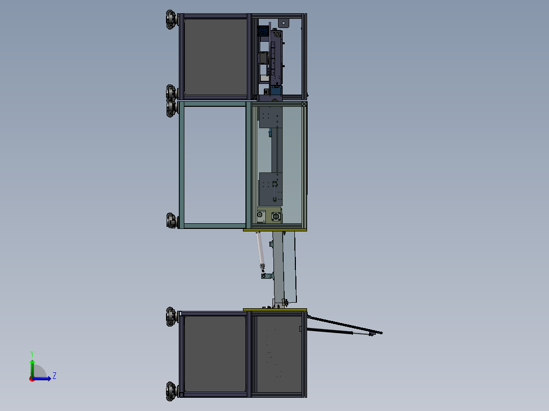 精细化后的自动化生产线 左视图