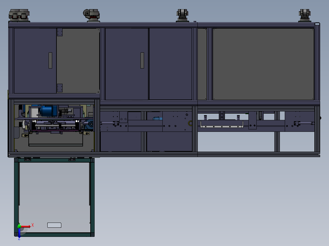 精细化后的自动化生产线 俯视图