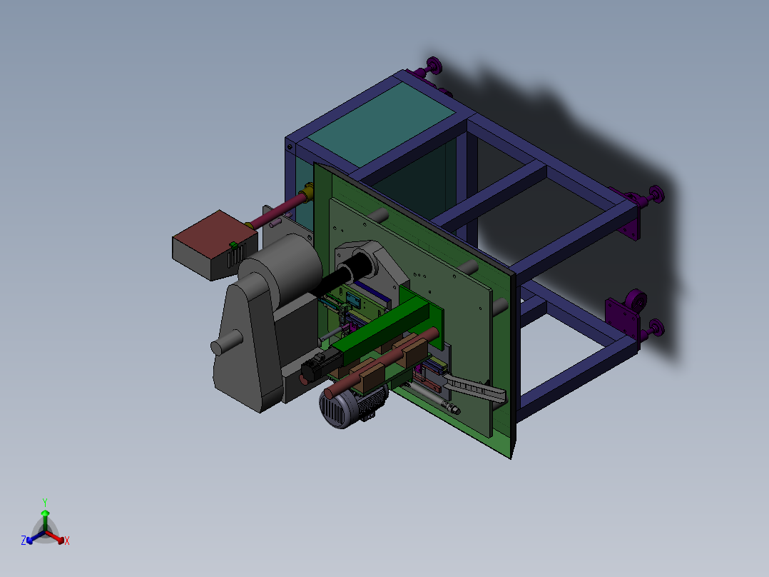 攻外牙_倒角_一体机正等轴测图