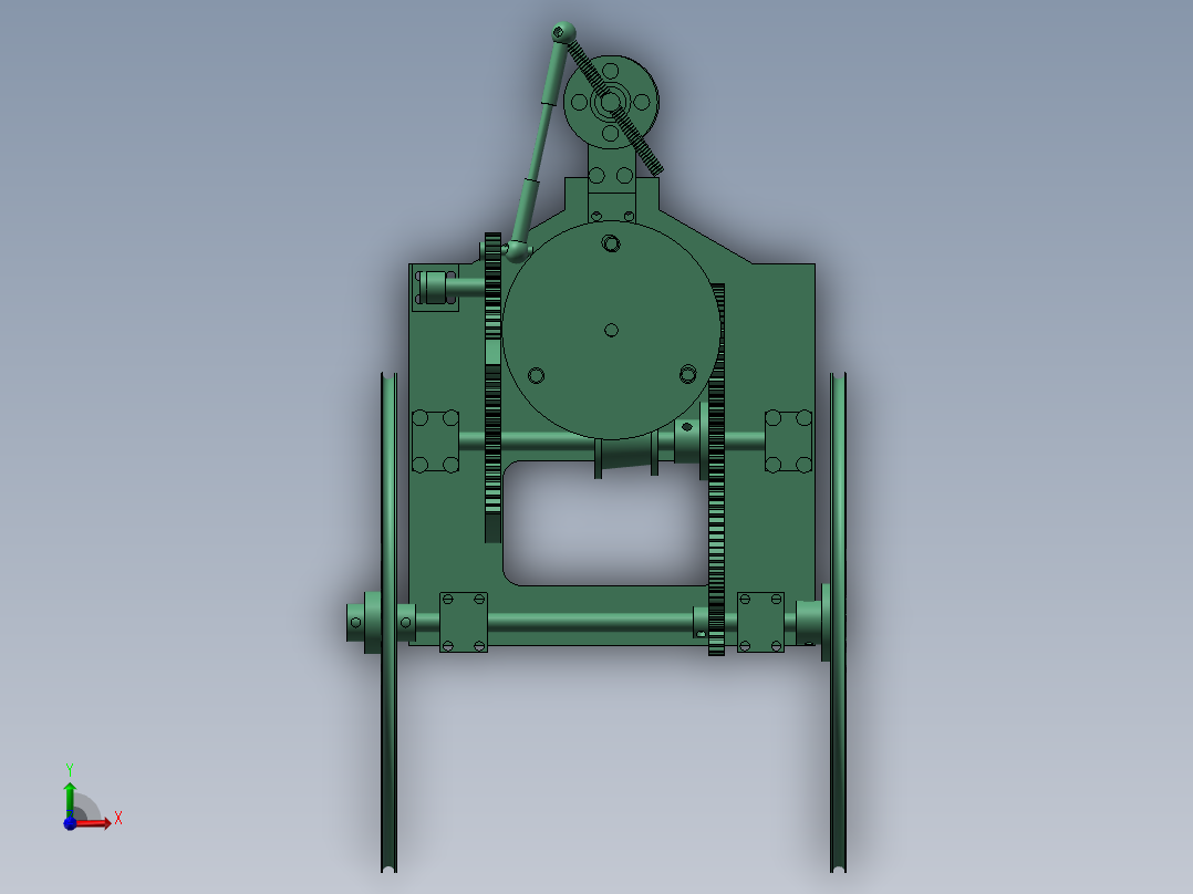 8字无碳小车设计技术说明模拟仿真三维模型素材前视图