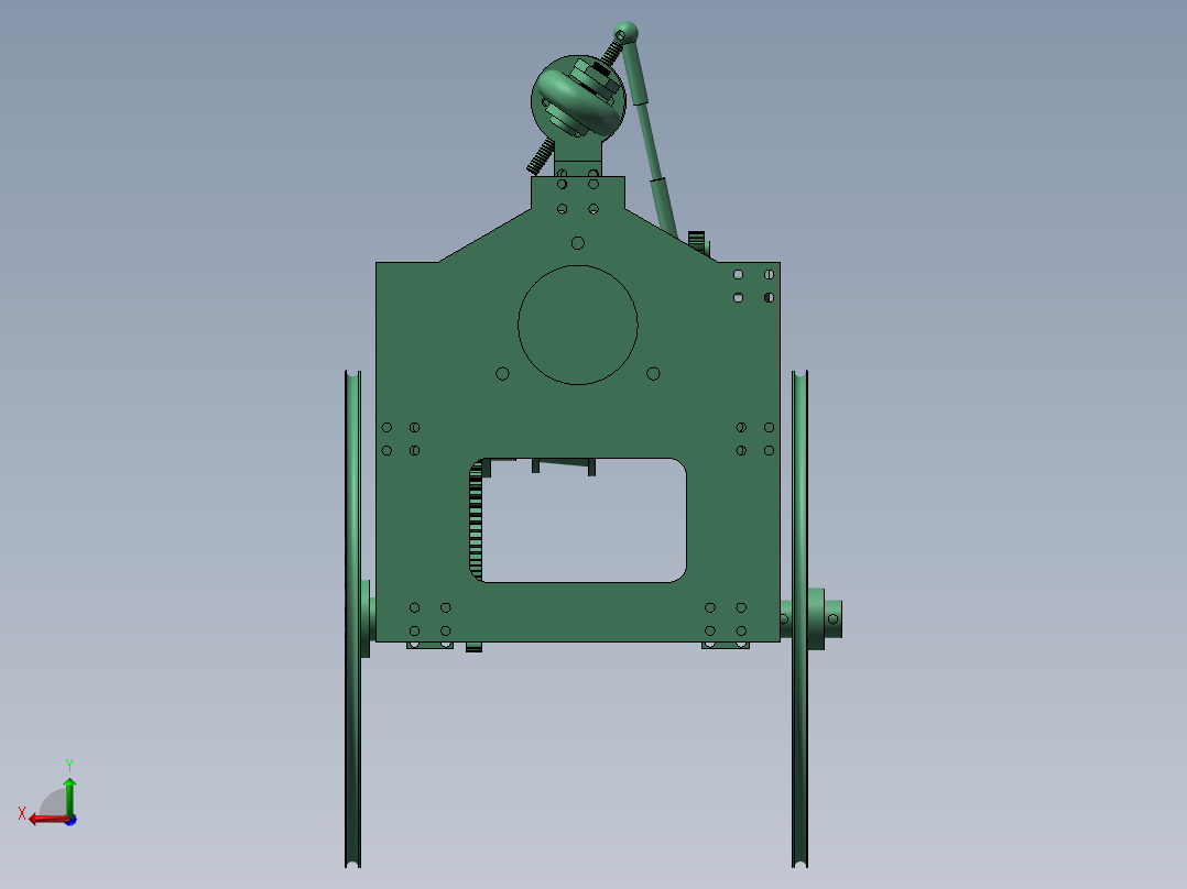 8字无碳小车设计技术说明模拟仿真三维模型素材后视图