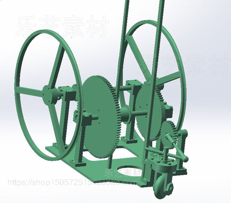 8字无碳小车设计技术说明模拟仿真三维模型素材