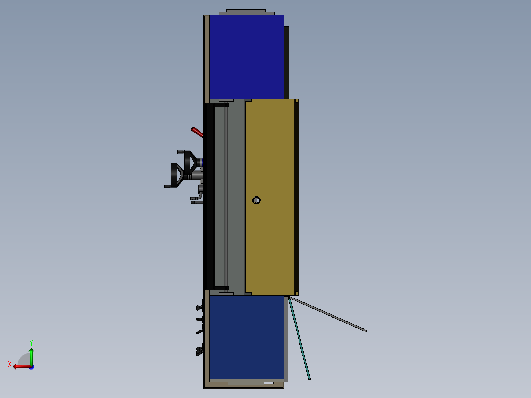 手动车床后视图