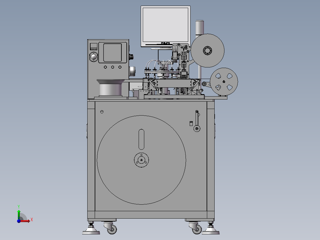 高速SMD编带设备包装机 机械设备 3D模型 设计素材前视图
