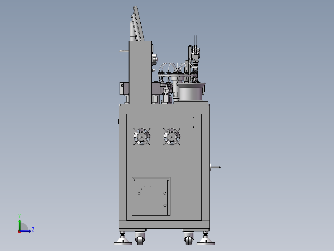 高速SMD编带设备包装机 机械设备 3D模型 设计素材左视图