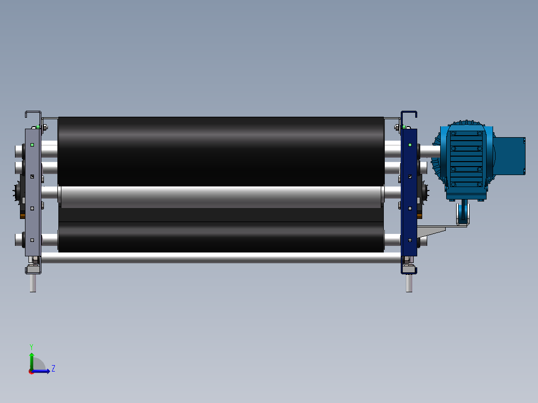 solidworks 皮带线组件、皮带机左视图