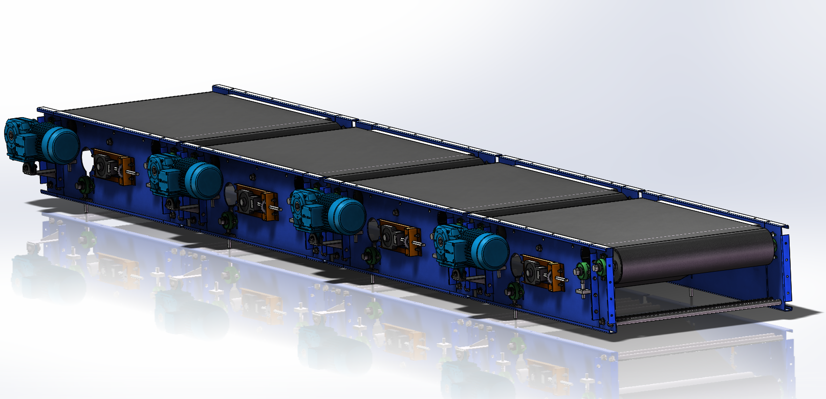 solidworks 皮带线组件、皮带机