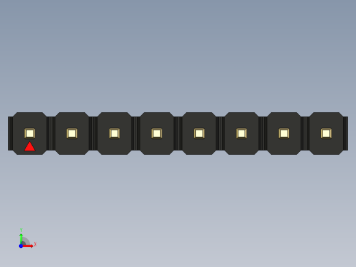 彩色公头100mil（2.54mm）系列-DS1021_black_1x08p_100mil_Type19_rev1.0前视缩略图