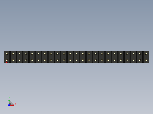 彩色公头100mil（2.54mm）系列-DS1021_black_2x23p_100mil_Type1_rev1.0前视缩略图