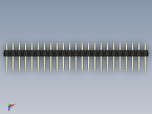彩色公头100mil（2.54mm）系列-DS1021_black_2x23p_100mil_Type1_rev1.0俯视缩略图