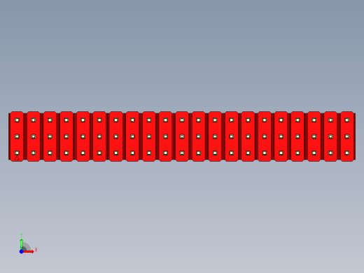 彩色公头100mil（2.54mm）系列-DS1021_red_3x21p_100mil_Type5_rev1.0前视缩略图