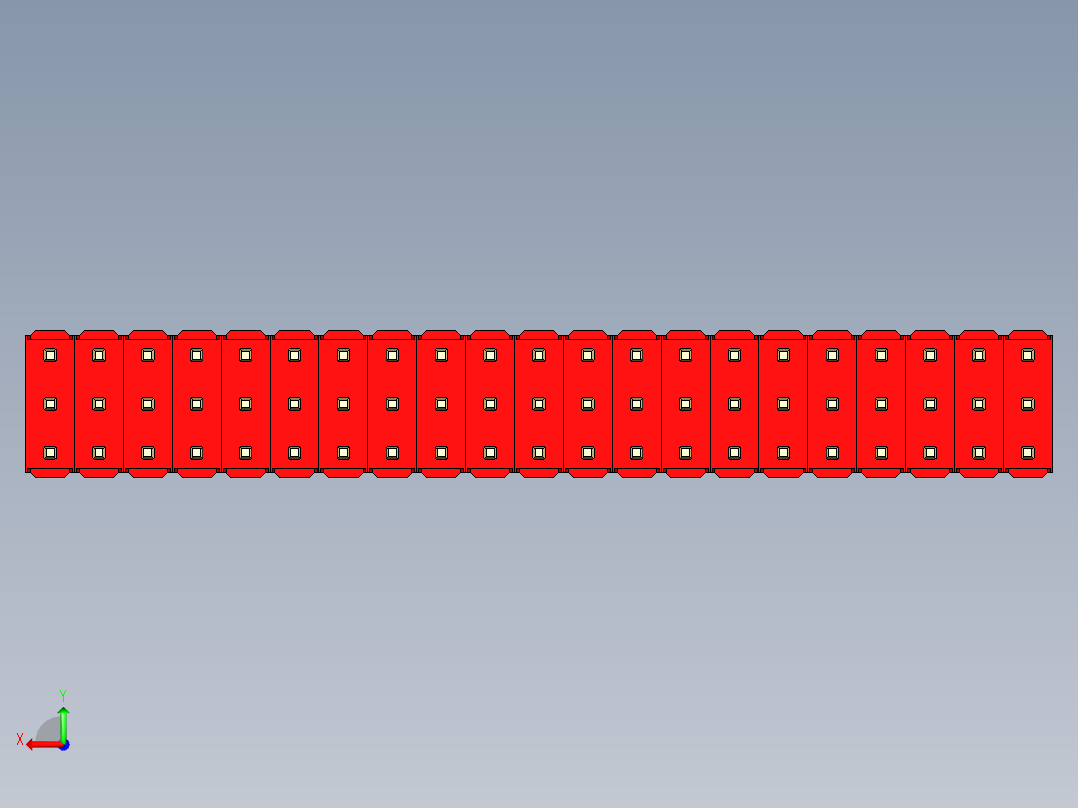 彩色公头100mil（2.54mm）系列-DS1021_red_3x21p_100mil_Type5_rev1.0后视图