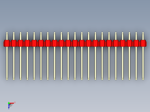 彩色公头100mil（2.54mm）系列-DS1021_red_3x21p_100mil_Type5_rev1.0俯视缩略图
