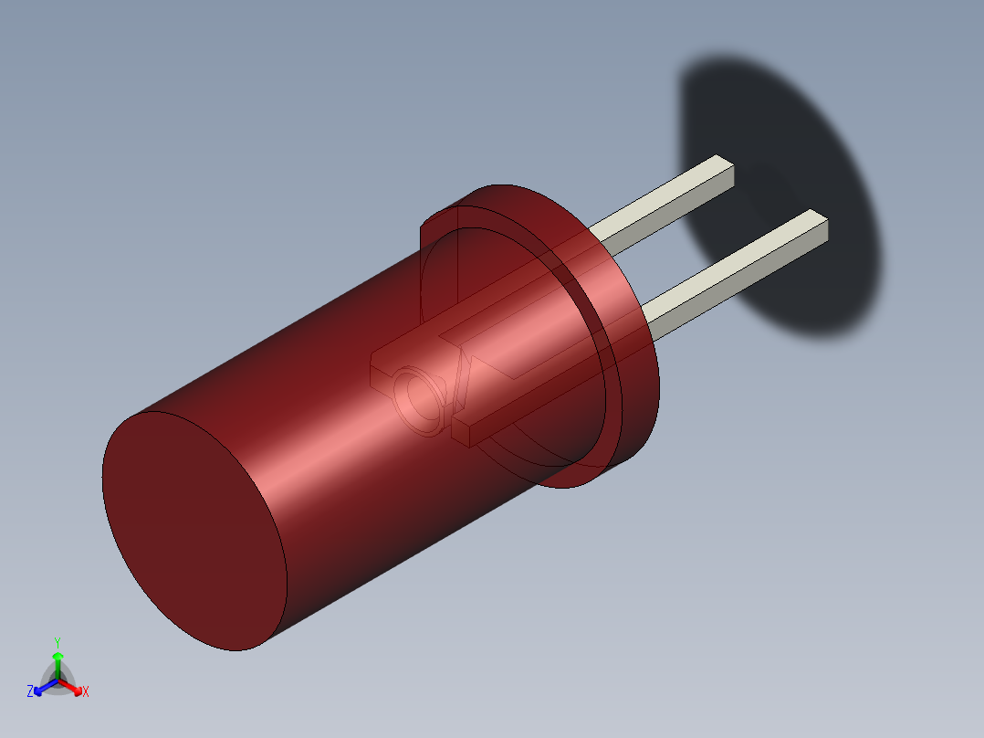 LED_Cylindrical_Red96_D5x9.6mm正等轴测图