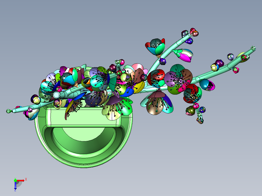 仿真腊梅花家居装饰假花俯视图