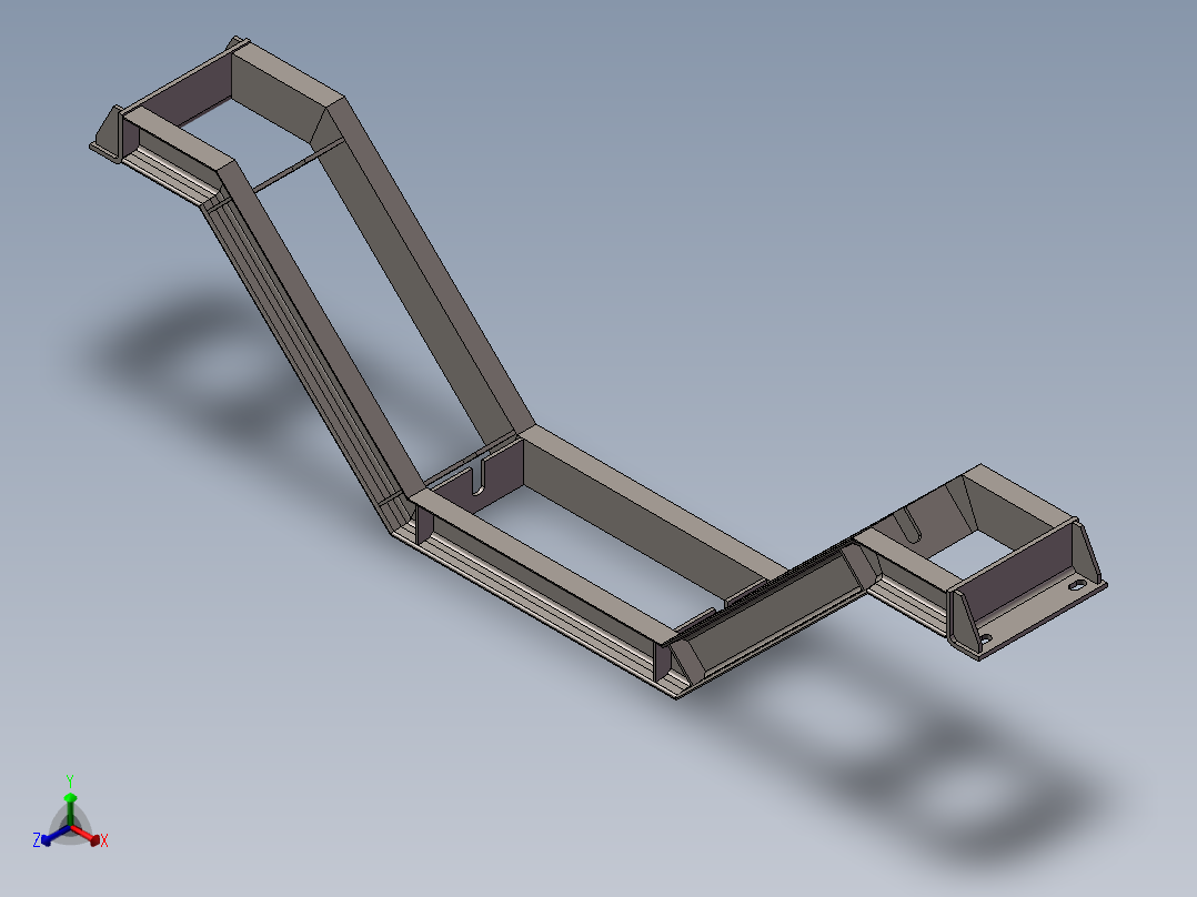 托辊架064正等轴测图